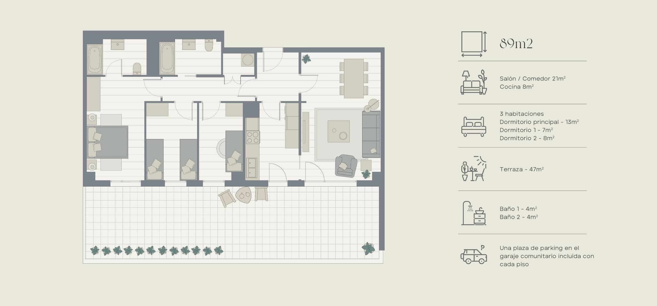 Mapa estructura vivienda | Zona Franca | Vila Bonaplata 