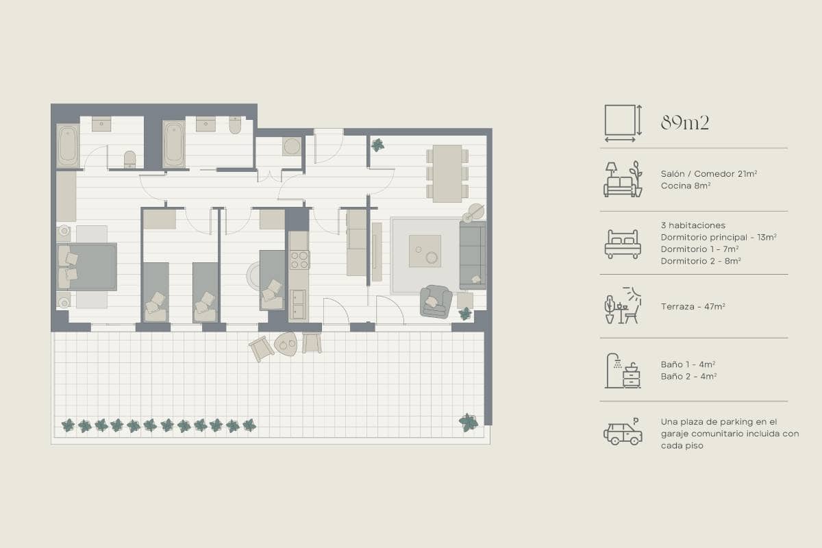 Mapa estructura vivienda | Zona Franca | Vila Bonaplata 