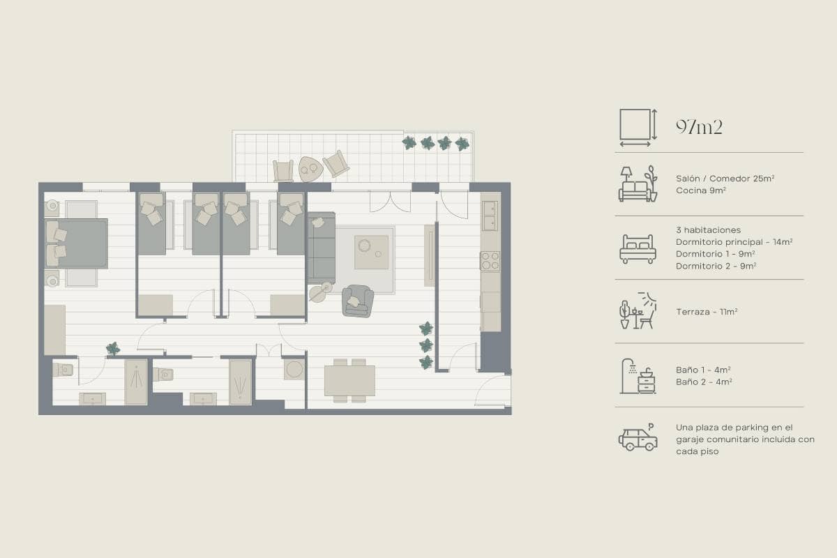 Mapa estructura vivienda | Zona Franca | Vila Bonaplata 