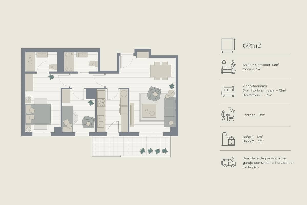 Mapa estructura vivienda | Zona Franca | Vila Bonaplata 