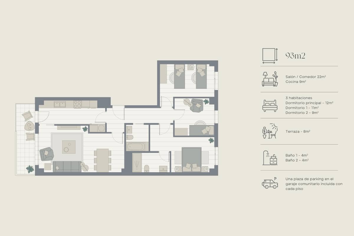Mapa estructura vivienda | Zona Franca | Vila Bonaplata 