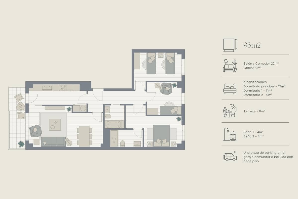 Mapa estructura vivienda | Zona Franca | Vila Bonaplata 